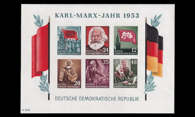 DDR 386-91BL8B ** Karl Marx (1953)