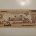 Meksiko 5000 Pesos 1987, käytetty seteli - pikkukuva 2