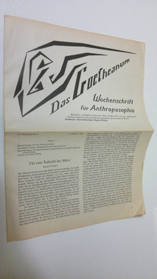 Martin (red.) Barkhoff : Das Goetheanum nr. 3/1988 : Woch...