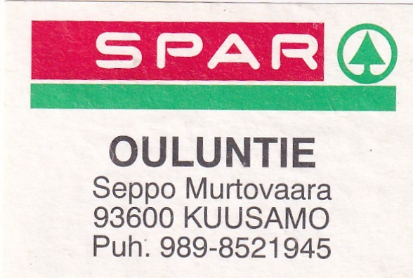 Kuusamo.Ouluntie , Seppo Murtovaara , SPAR   b548