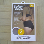 Naisten alushousut Softer days high waist 2pack, musta - pikkukuva 1