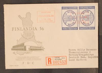 # 23391 # PM näyttely 56 päikköpari R-FDC > Saksaan