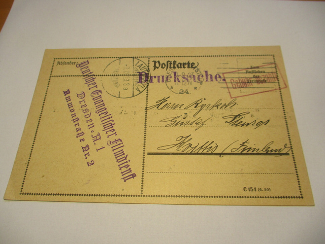 1923 Dresden painotuote Lauttakylään