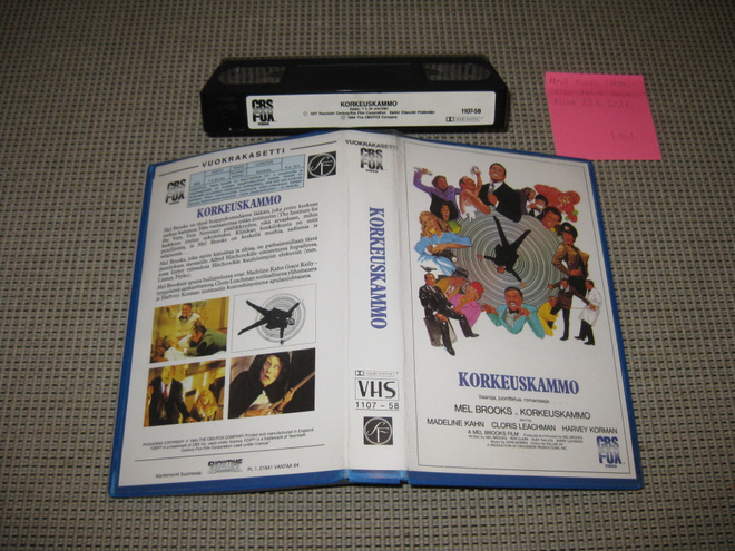 Korkeuskammo-VHS (FIx, Showtime, Mel Brooks, High Anxiety)