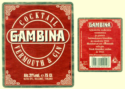 CAMBINA COCKTAIL VERMOUTH &GIN 75 cl 21