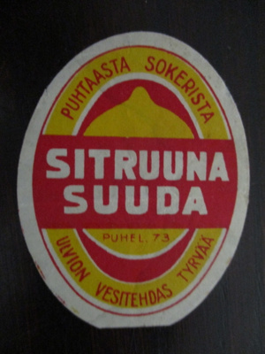 VANHA JUOMA ETIKETTI - SITRUUNA SUUDA (K2-S4)