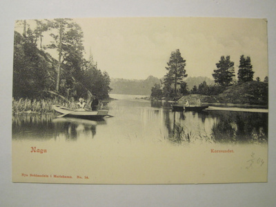 VANHA Postikortti Nauvo Nagu HUIPPUKUNTO ennen-1905