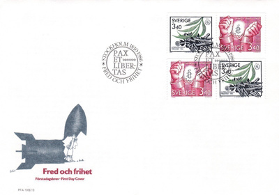 RUOTSI 1986 - Fa 1424/25 FDC KUORI