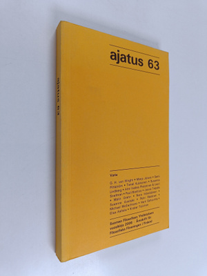 Ajatus 63 : Suomen filosofisen yhdistyksen vuosikirja