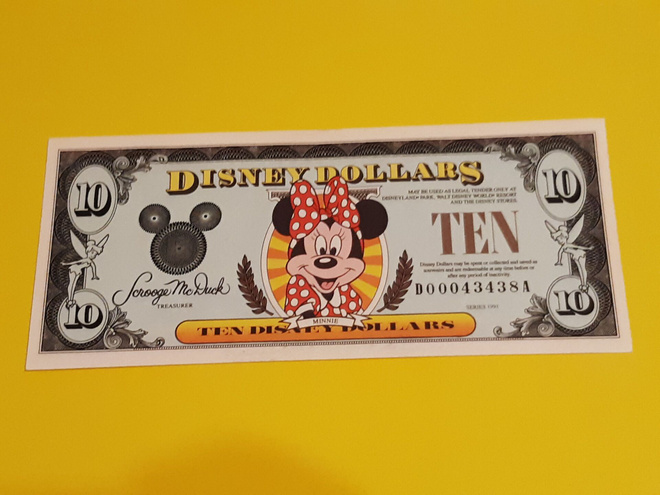 Disney dollari series 1991 Minni Hiiri 10$ + kuori