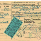 1953 postiennakkopaketin palautus postiennakko-tilillepanoko - pikkukuva 1