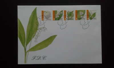 FDC Kukkia Kielot 1.1.2002 LaPe 1590-1594