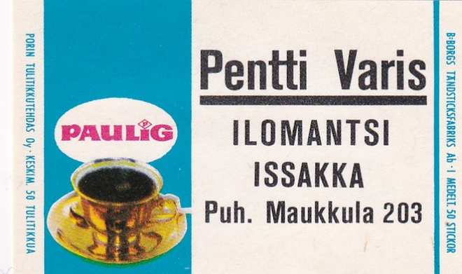 Ilomantsi, Issakka, Pentti Varis , Paulig  2/11