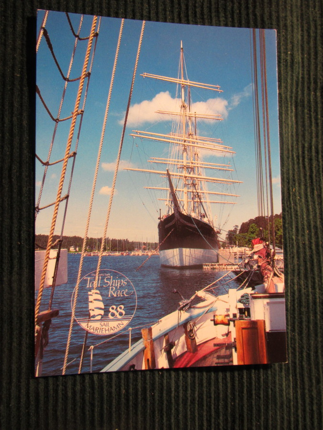 Pommern.Mariehamn. Laivapostikortti