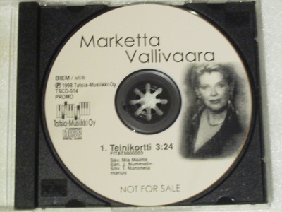 Marketta Vallivaara • Teinikortti PROMO CDr-Single