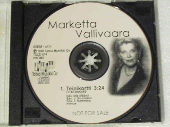 Marketta Vallivaara • Teinikortti PROMO CDr-Single