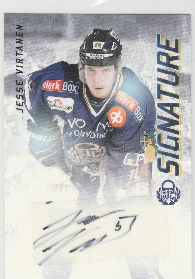 2015/16 Cardset Signature Jesse Virtanen , Lukko