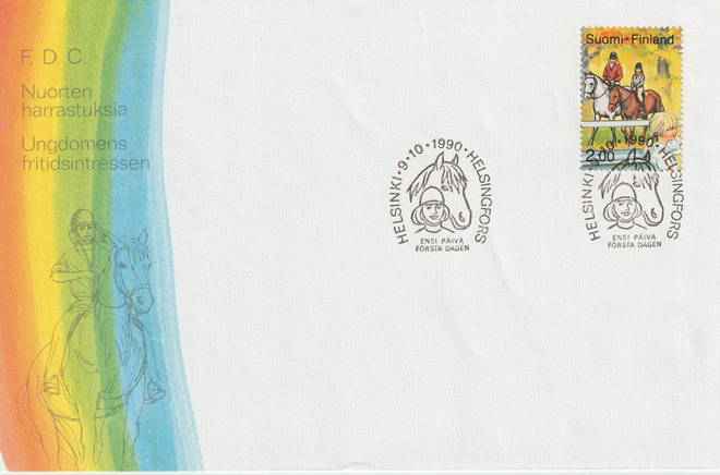 1990 Nuorten harrastuksia 2,00 merkin FDC-kirje