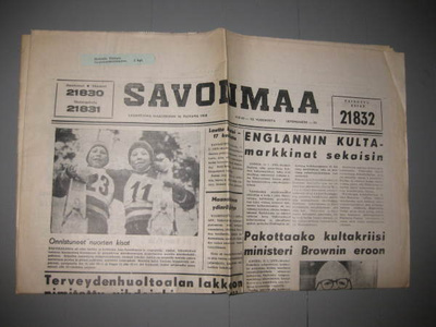 Sanomalehti: Savonmaa 16.3.1968