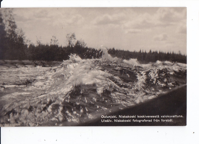 VANHA Postikortti Oulujoki Kajaani Niskakoski 1930-l