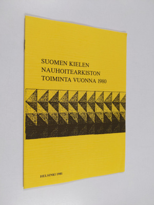 Suomen kielen nauhoitearkiston toiminta vuonna 1980