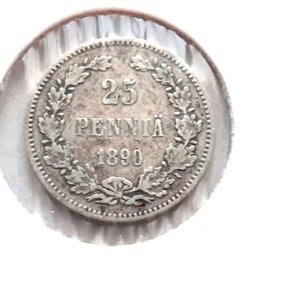 25 penniä 1890