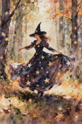 Halloween noidalla upea tähtimekko