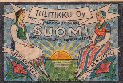Suomi Kansallispukuja: Keski-Karjala. Ilmajoki   b517