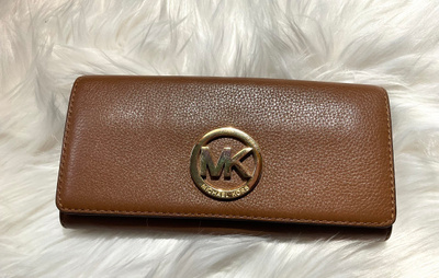MICHAEL KORS upea ruskea tilava lompakko nahkaa