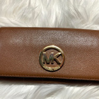 MICHAEL KORS upea ruskea tilava lompakko nahkaa - pikkukuva 1