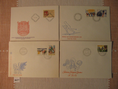 Suomen FDC kirjeitä 10 kpl.1976-2005.