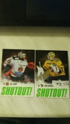 2018-19 Cardset Shutout kortteja 1.0e/kpl