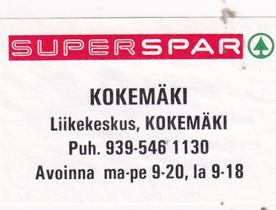 Kokemäki, Liikekeskus, SUPER SPAR 1/10