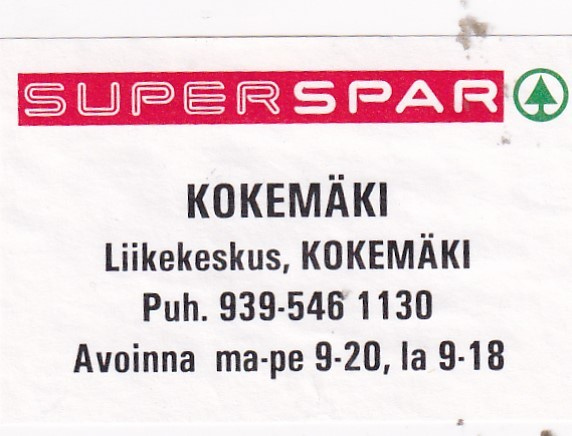 Kokemäki, Liikekeskus, SUPER SPAR 1/10