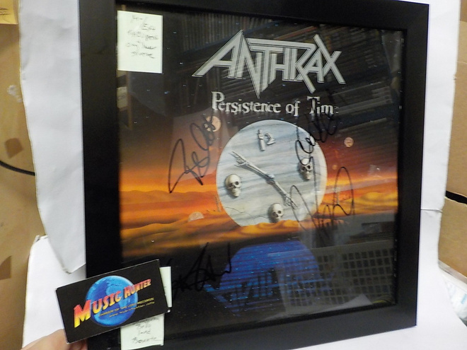 ANTHRAX  - PERSISTENCE OF TIME M-/EX+ LP NELJÄLLÄ NIMMARILLA