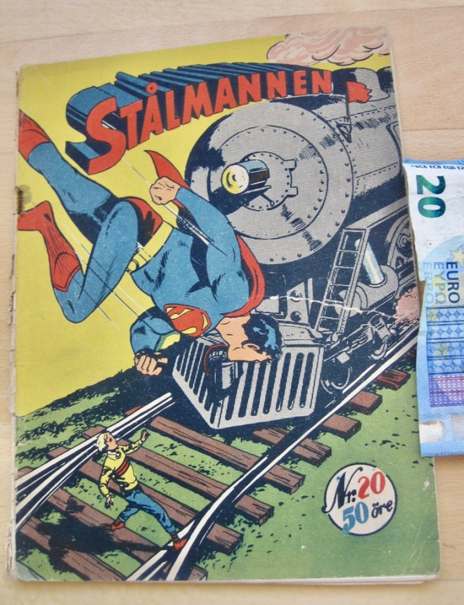 VANHA Lehti Ståhlmannen Teräsmies Superman N 20 1950-l