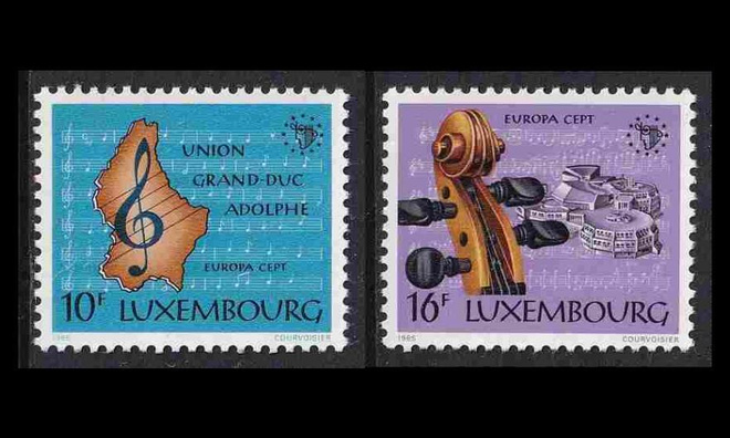 Luxemburg 1125-6 ** Europa musiikkivuosi (1985)