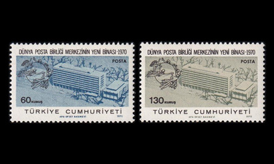 Turkki 2181-2 ** UPU:n rakennuksen avajaiset (1970)