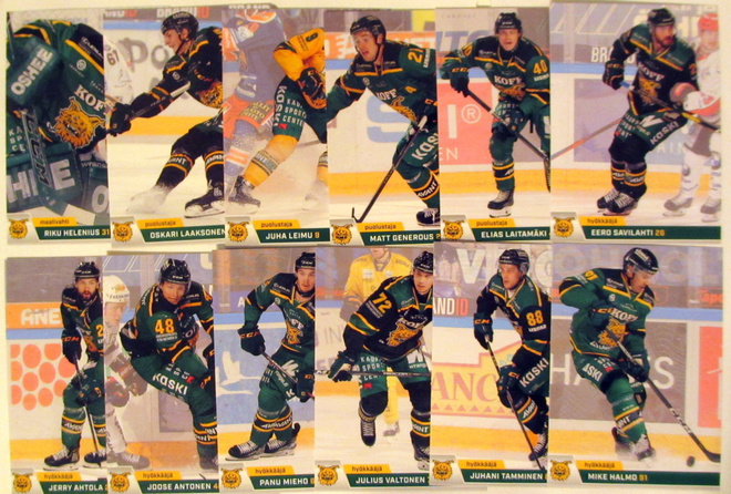 Cardset 2018-19 Ilves 217-228  teamset