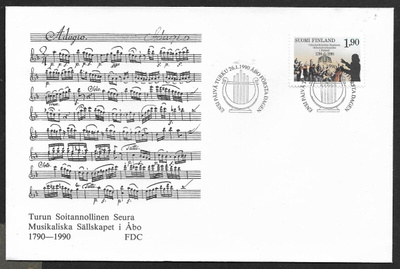 Orkesteritoiminta Suomessa 1990 FDC (LAPE 1099)