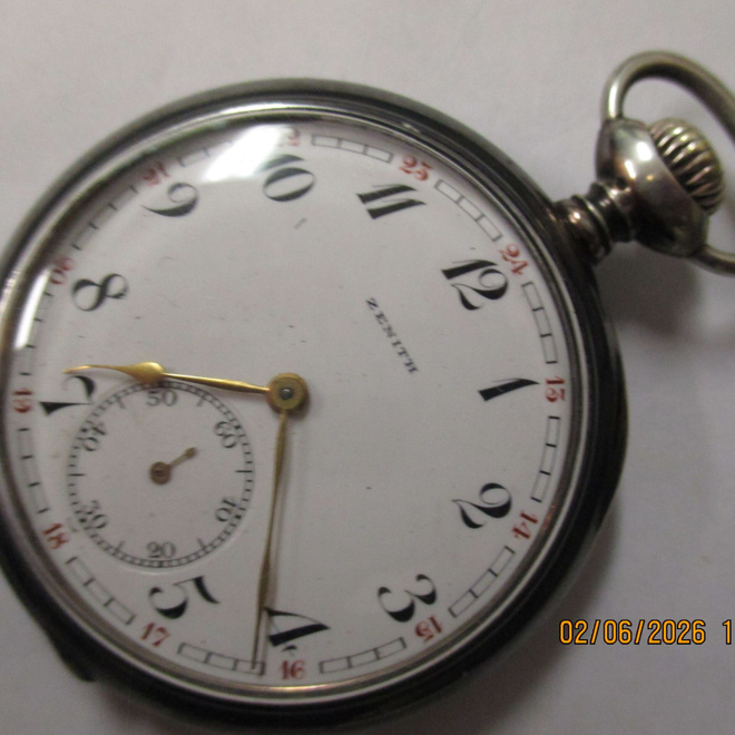 ZENITH  taskukello Hopeaa