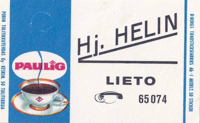 Lieto. HJ. Helin , Paulig   b431