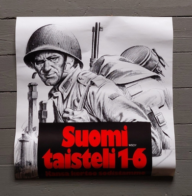 Harvinainen Juliste Suomi Taisteli -kirjasarjasta