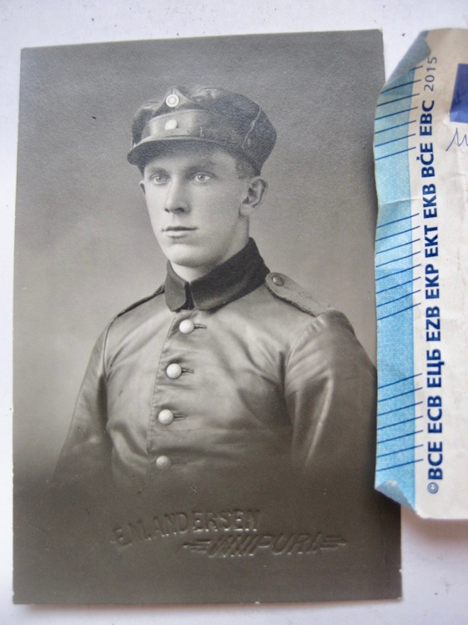 VANHA Valokuva Autojoukkojen Sotilas Viipuri 1920-l