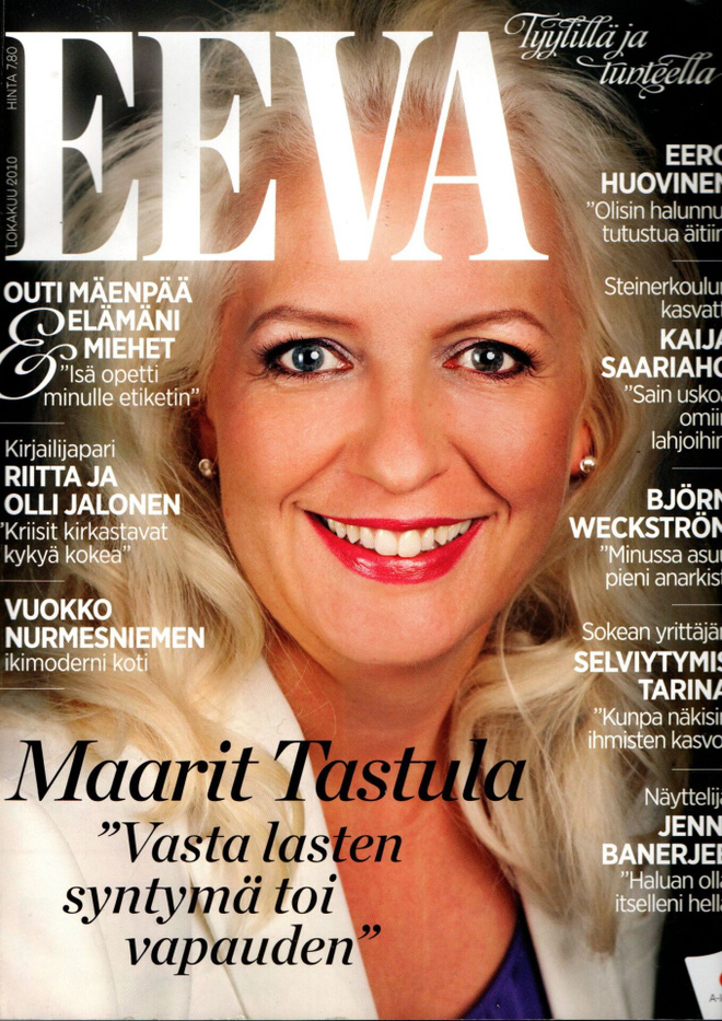Eeva n:o 10 2010 Maarit. Ava & Frank. Eero. Outi. Jenni.
