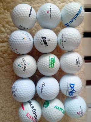 käytetyt golfpallot