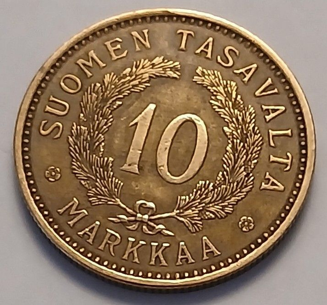 Alumiinipronssia, 10 markka vuodelta 1929.