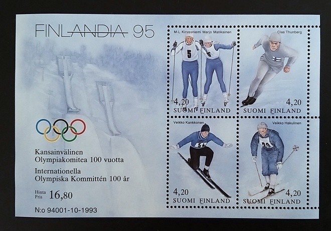 1994 blokki BL11 - FINLANDIA 95 / Olympiakomitea 100 vuotta