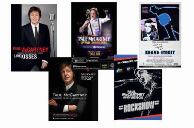 PAUL McCARTNEY -- julistesetti A4 x 5 (mm. UPEA lahja!) #1