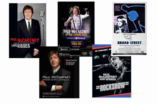 PAUL McCARTNEY -- julistesetti A4 x 5 (mm. UPEA lahja!) #1